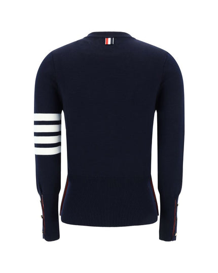 Thom Browne Blue Fleece Wool Sweatshirt