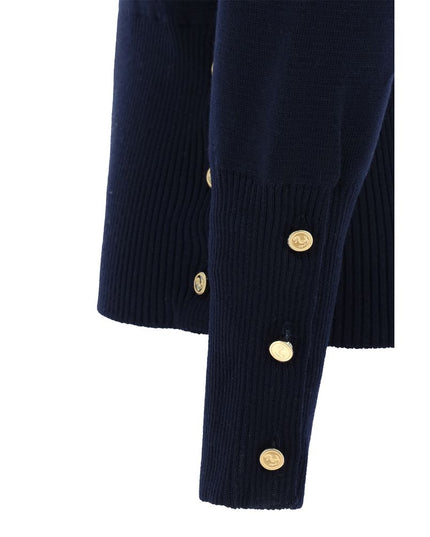 Thom Browne Blue Fleece Wool Sweatshirt