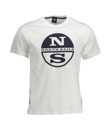 North Sails White Cotton Men T-Shirt
