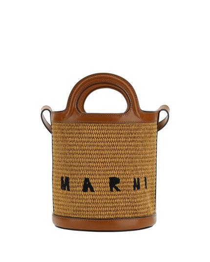 Marni Brown Cotton Backet Bag