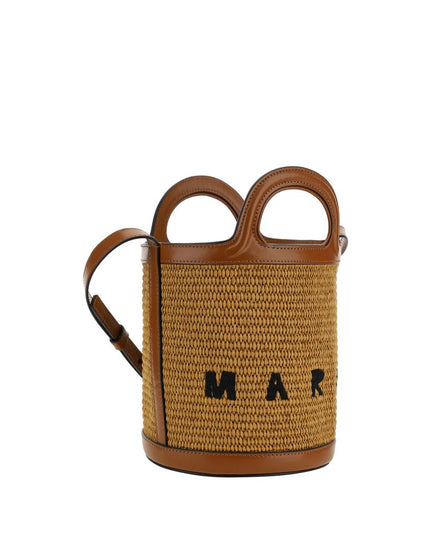 Marni Brown Cotton Backet Bag