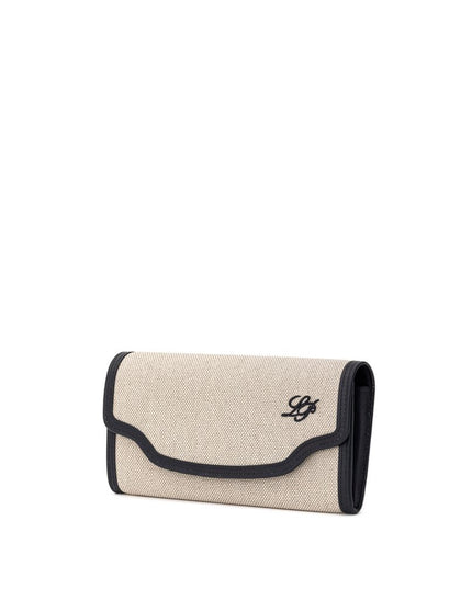 Loro Piana Beige Fabric And Leather Wallet
