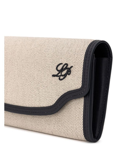Loro Piana Beige Fabric And Leather Wallet