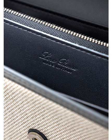 Loro Piana Beige Fabric And Leather Wallet