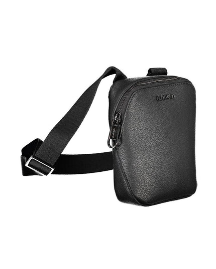 Calvin Klein Sleek Black Shoulder Bag with Logo Detail