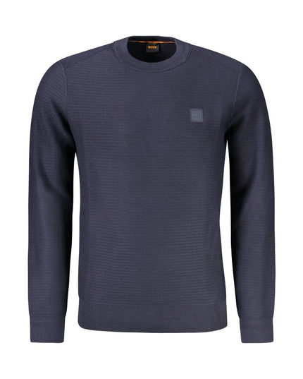 Hugo Boss Blue Cotton Men Sweater