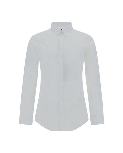 Dolce & Gabbana White Elastane Dress Shirt