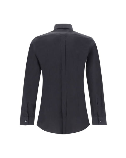 Dolce & Gabbana Black Elastane Dress Shirt