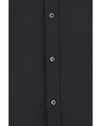 Dolce & Gabbana Black Elastane Dress Shirt