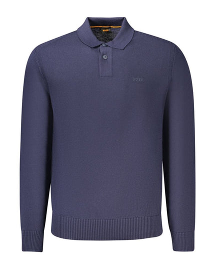 Hugo Boss Blue Wool Mens Sweater