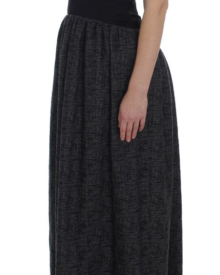 Dolce & Gabbana Black Gray Sheath Gown Full Length Dress