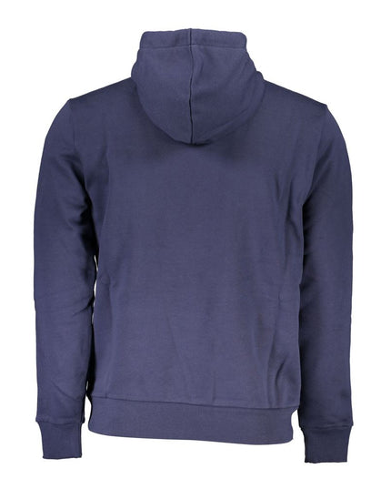 North Sails Blue Cotton Men Sweater with Hood