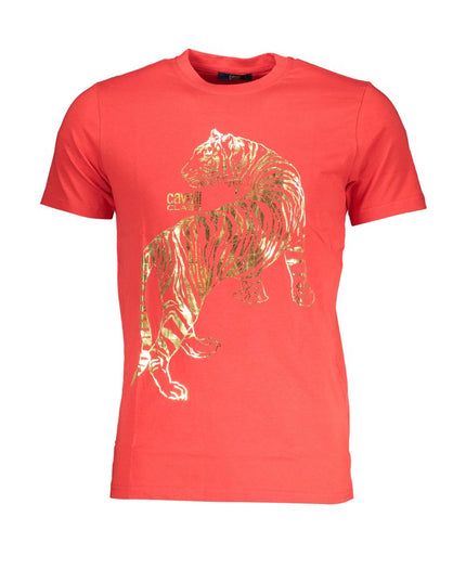 Cavalli Class Red Cotton T-Shirt