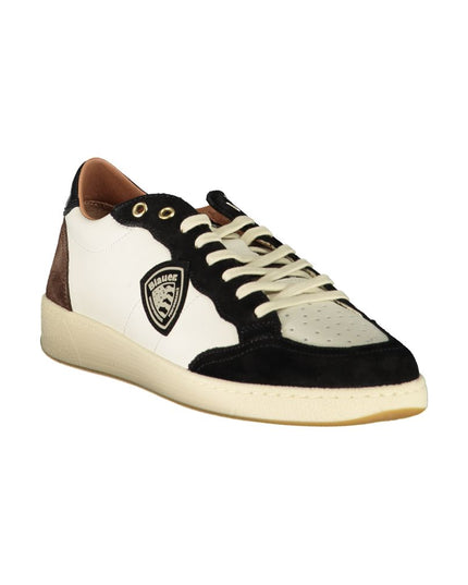 Blauer White Polyester Sneaker