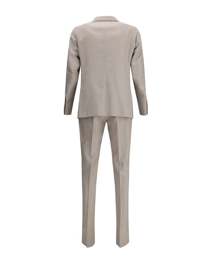 Gi Capri Beige Fleece Wool Two-Piece Suit