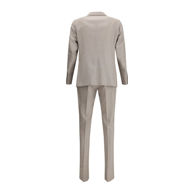 Gi Capri Beige Fleece Wool Two-Piece Suit