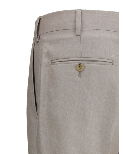 Gi Capri Beige Fleece Wool Two-Piece Suit