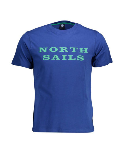 North Sails Blue Cotton Men T-Shirt