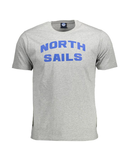 North Sails Gray Cotton Men T-Shirt