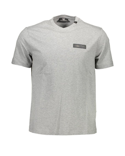 Plein Sport Gray Cotton Men T-Shirt