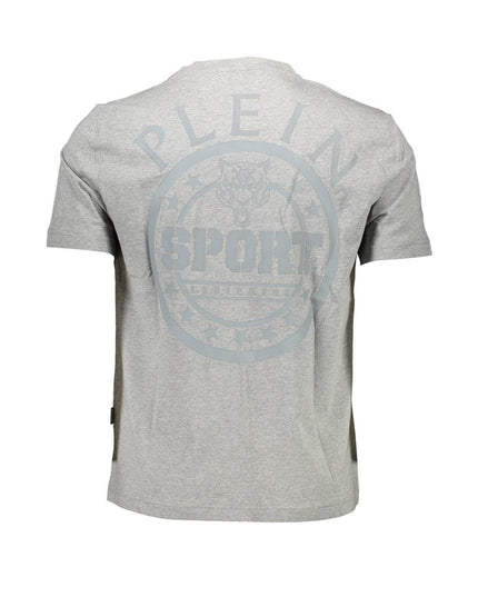 Plein Sport Gray Cotton Men T-Shirt