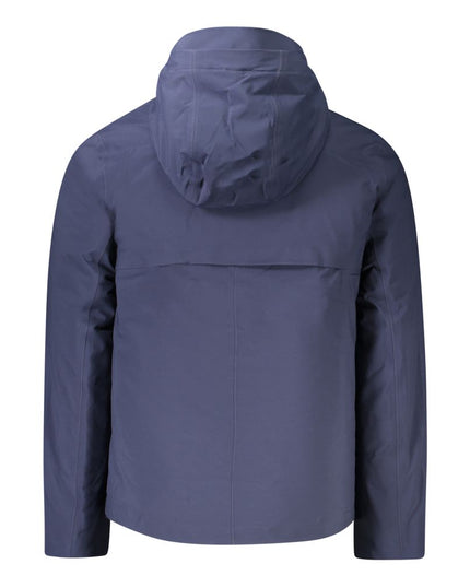 K-WAY Blue Polyester Men Jacket