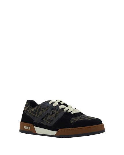 Fendi Multicolor Calf Leather Bos Taurus Low Top Sneakers