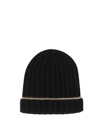 Brunello Cucinelli Black Cashmere Beanie