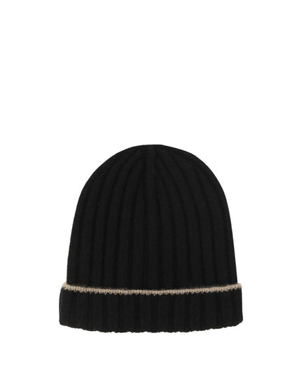 Brunello Cucinelli Black Cashmere Beanie