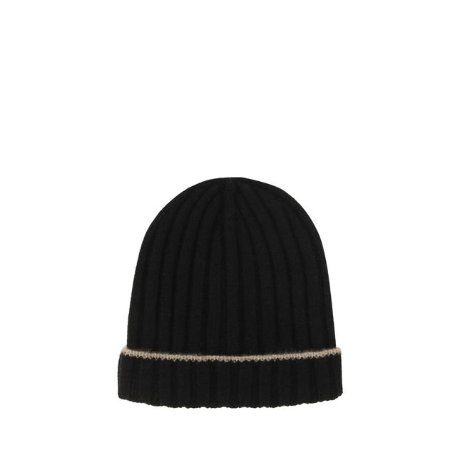 Brunello Cucinelli Black Cashmere Beanie