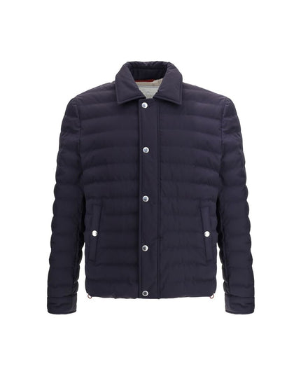 Brunello Cucinelli Blue Polyester Coat