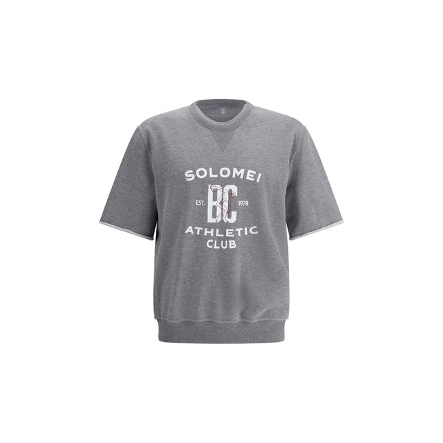 Brunello Cucinelli Gray Cotton Sweatshirt
