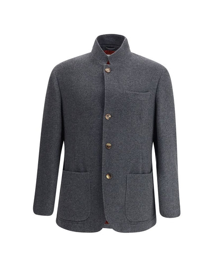 Brunello Cucinelli Gray Cashmere Coat