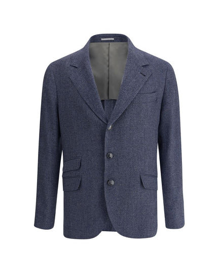 Brunello Cucinelli Blue Wool Blazer