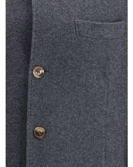 Brunello Cucinelli Gray Cashmere Coat