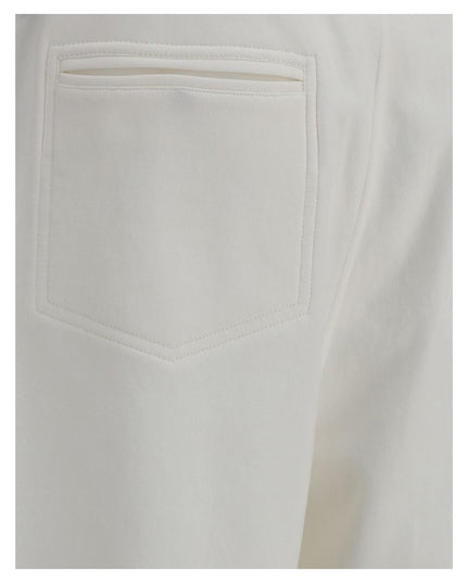 Brunello Cucinelli White Cotton Joggers (Workout Pants)