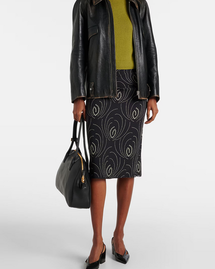 Prada Black Leather Cut-Out Pumps 55