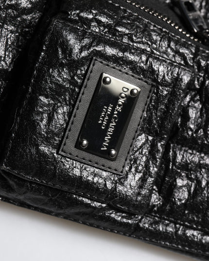 Dolce & Gabbana Black Logo Plaque Bomber Full Zipper Jacket