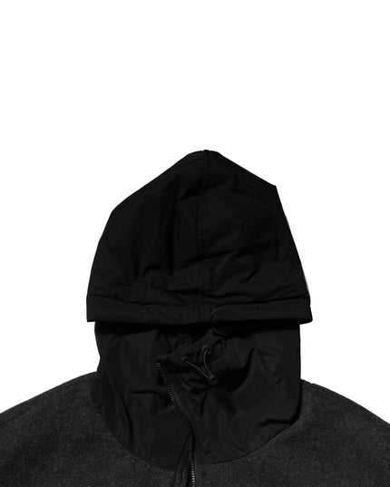 Dolce & Gabbana Black DG Logo Plaque Hooded Bomber Jacket