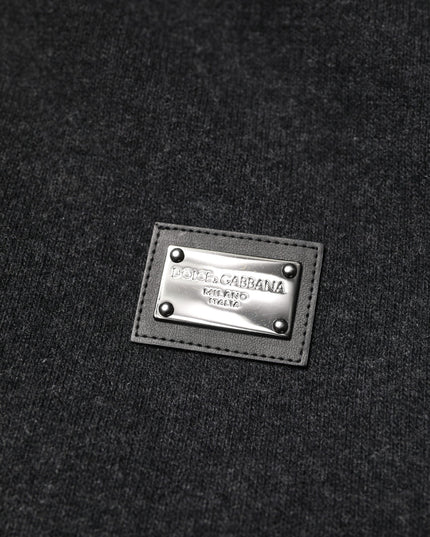 Dolce & Gabbana Black DG Logo Plaque Hooded Bomber Jacket