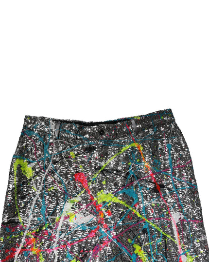 Dolce & Gabbana Multicolor Sequined Embellished Pants