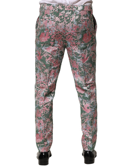 Dolce & Gabbana Multicolor Floral Jacquard Pants