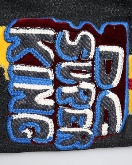 Dolce & Gabbana Black Graphic Embroidery Men Pants