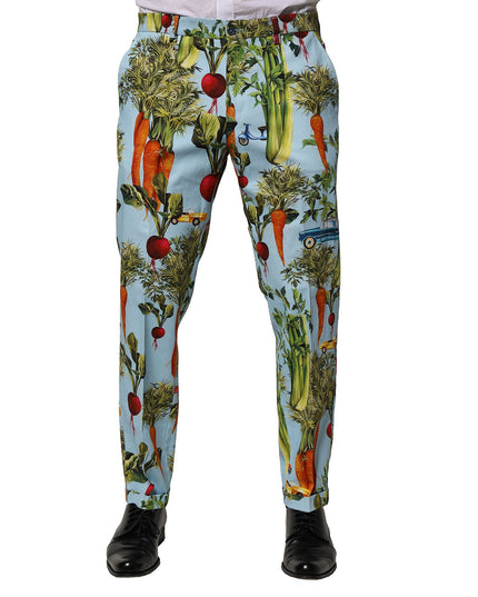 Dolce & Gabbana Multicolor Cotton Tapered Men Pants