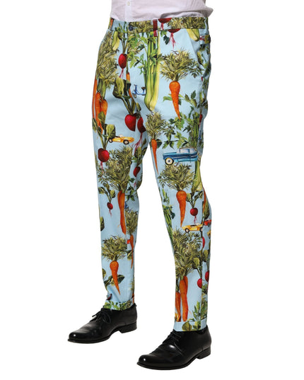 Dolce & Gabbana Multicolor Cotton Tapered Men Pants