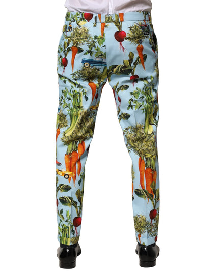 Dolce & Gabbana Multicolor Cotton Tapered Men Pants