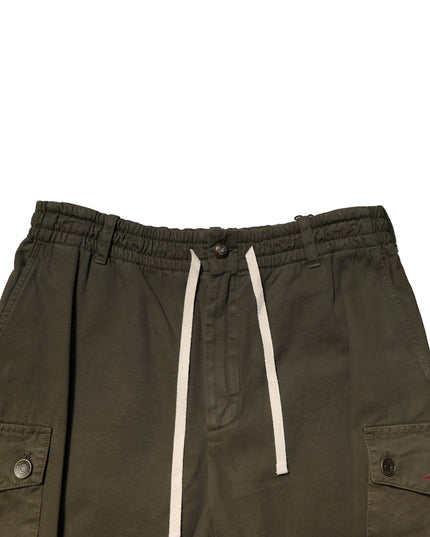 Dolce & Gabbana Brown Cotton Cargo Drawstring Pants