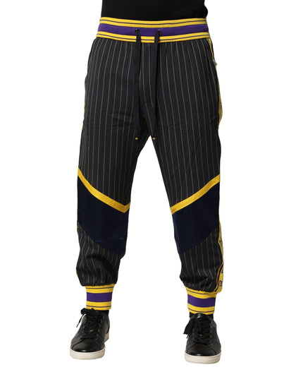 Dolce & Gabbana Multicolor Stripes Wool Jogger Pants