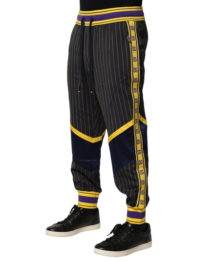 Dolce & Gabbana Multicolor Stripes Wool Jogger Pants