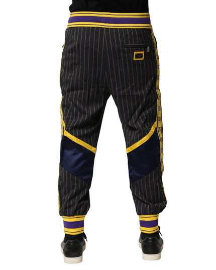 Dolce & Gabbana Multicolor Stripes Wool Jogger Pants